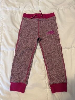 ROOTS Girls' Cozy Marled Pink Knit Jogger Pants